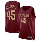 Kooe C.Cavaliers #45 Donovan Mitchell Wine Swingman Jerseys - Icon Edition