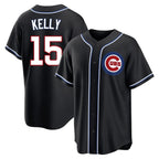 Kooe C.Cubs #15 Carson Kelly Player Black Fashion Out Game Stitched Jerseys