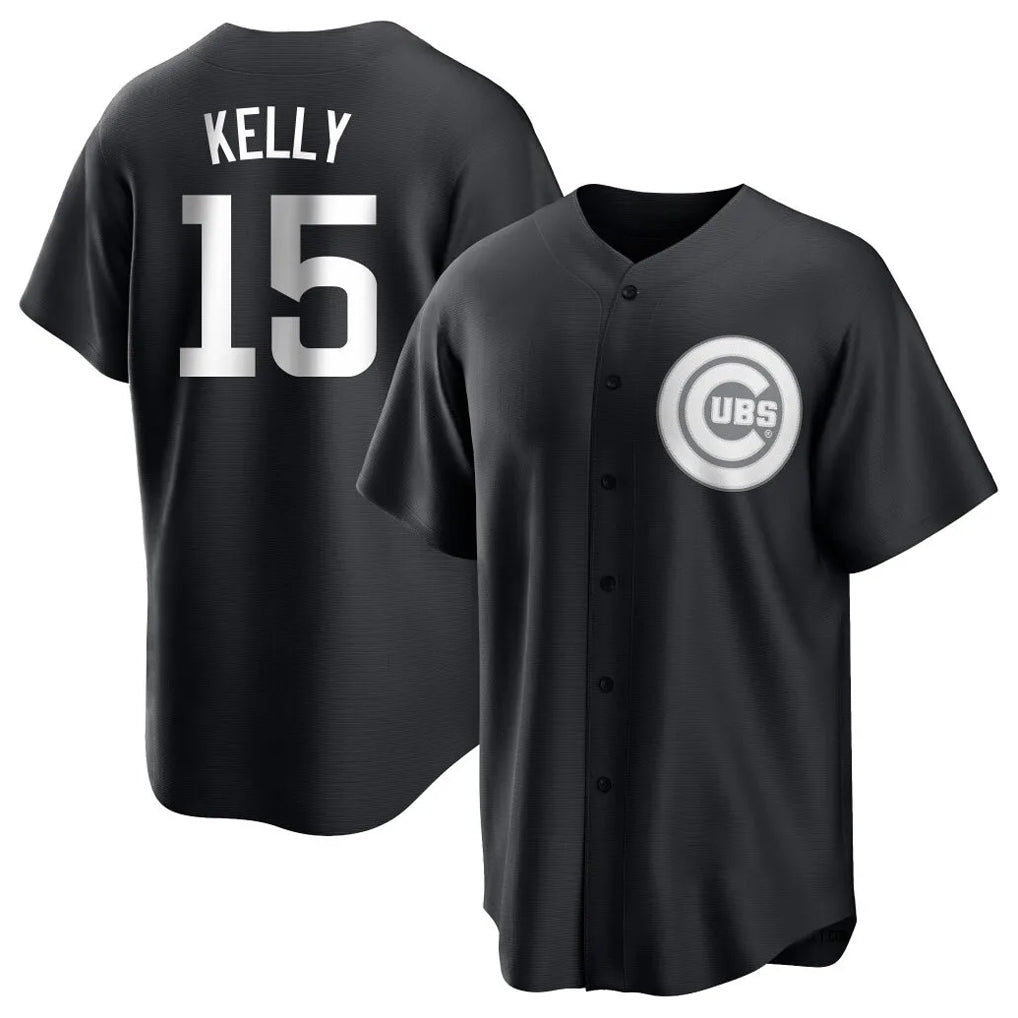 Kooe C.Cubs #15 Carson Kelly Player Black Game Stitched Jerseys