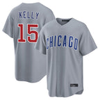Kooe C.Cubs #15 Carson Kelly Player Gray Home Game Stitched Jerseys