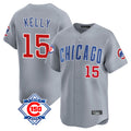 Kooe C.Cubs #15 Carson Kelly Player Gray Road 150th Anniversary Limited Home Stitched Jerseys