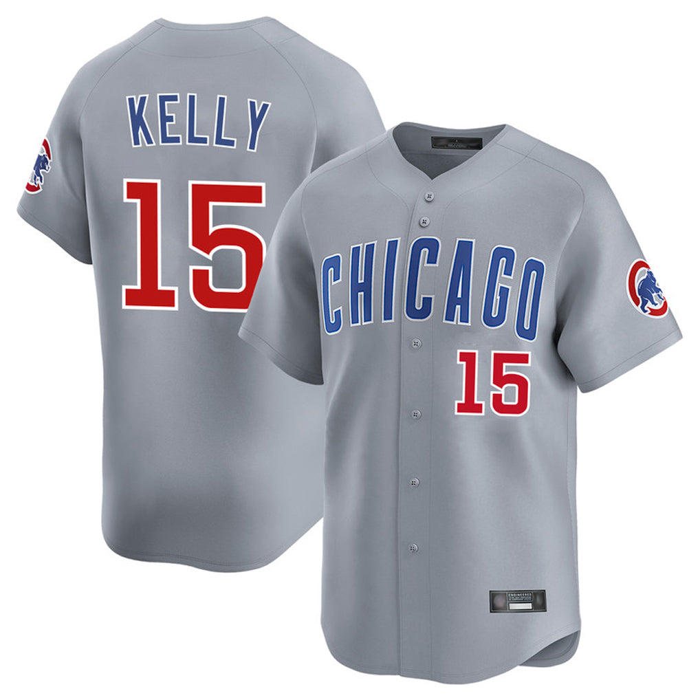 Kooe C.Cubs #15 Carson Kelly Player Gray Road Limited Home Stitched Jerseys