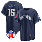 Kooe C.Cubs #15 Carson Kelly Player Navy 150th Anniversary City Connect Home Game Stitched Jerseys