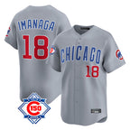 Kooe C.Cubs #18 Shota Imanaga Player Gray Road 150th Anniversary Limited Home Stitched Jerseys
