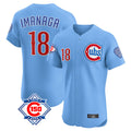 Kooe C.Cubs #18 Shota Imanaga Player Light Blue 150th Anniversary Limited Elite Home Stitched Jerseys