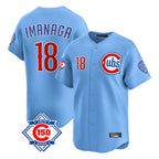 Kooe C.Cubs #18 Shota Imanaga Player Light Blue 150th Anniversary Limited Home Stitched Jerseys