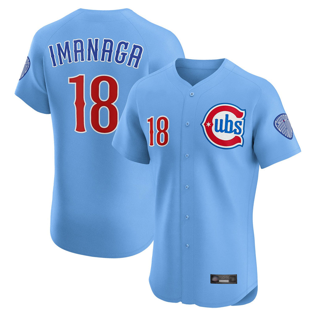 Kooe C.Cubs #18 Shota Imanaga Player Light Blue Limited Elite Home Stitched Jerseys