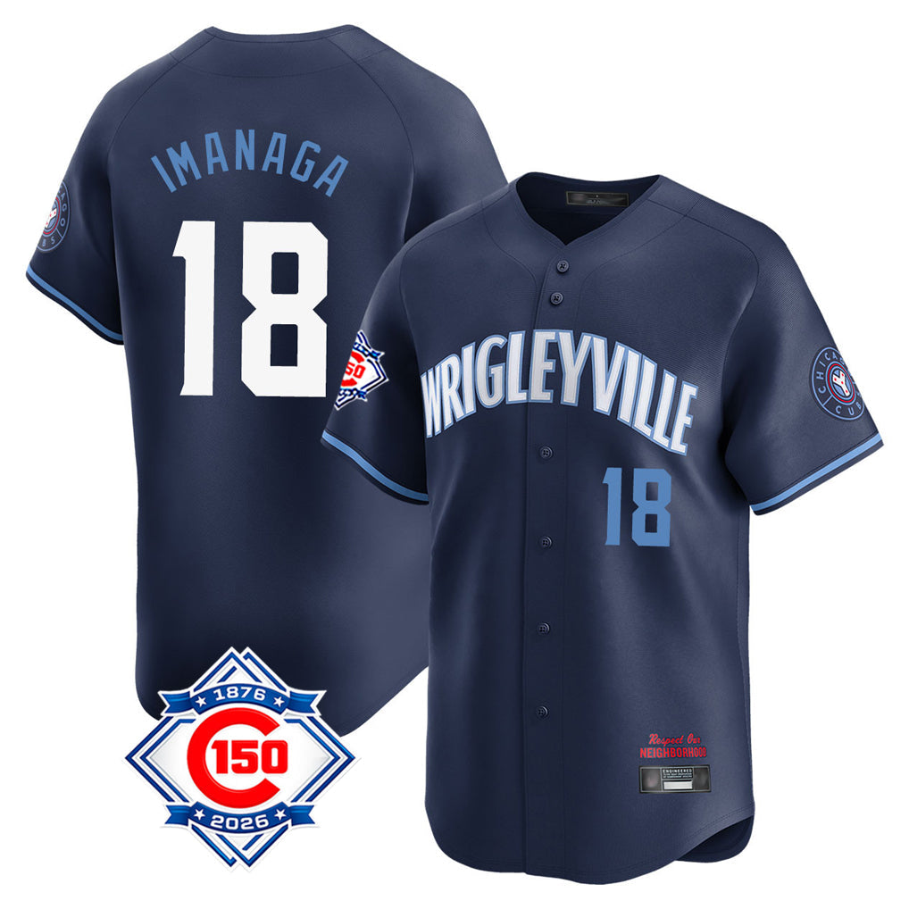 Kooe C.Cubs #18 Shota Imanaga Player Navy City Connect Home Game Stitched Jerseys