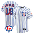 Kooe C.Cubs #18 Shota Imanaga Player White 150th Anniversary Home Game Stitched Jerseys