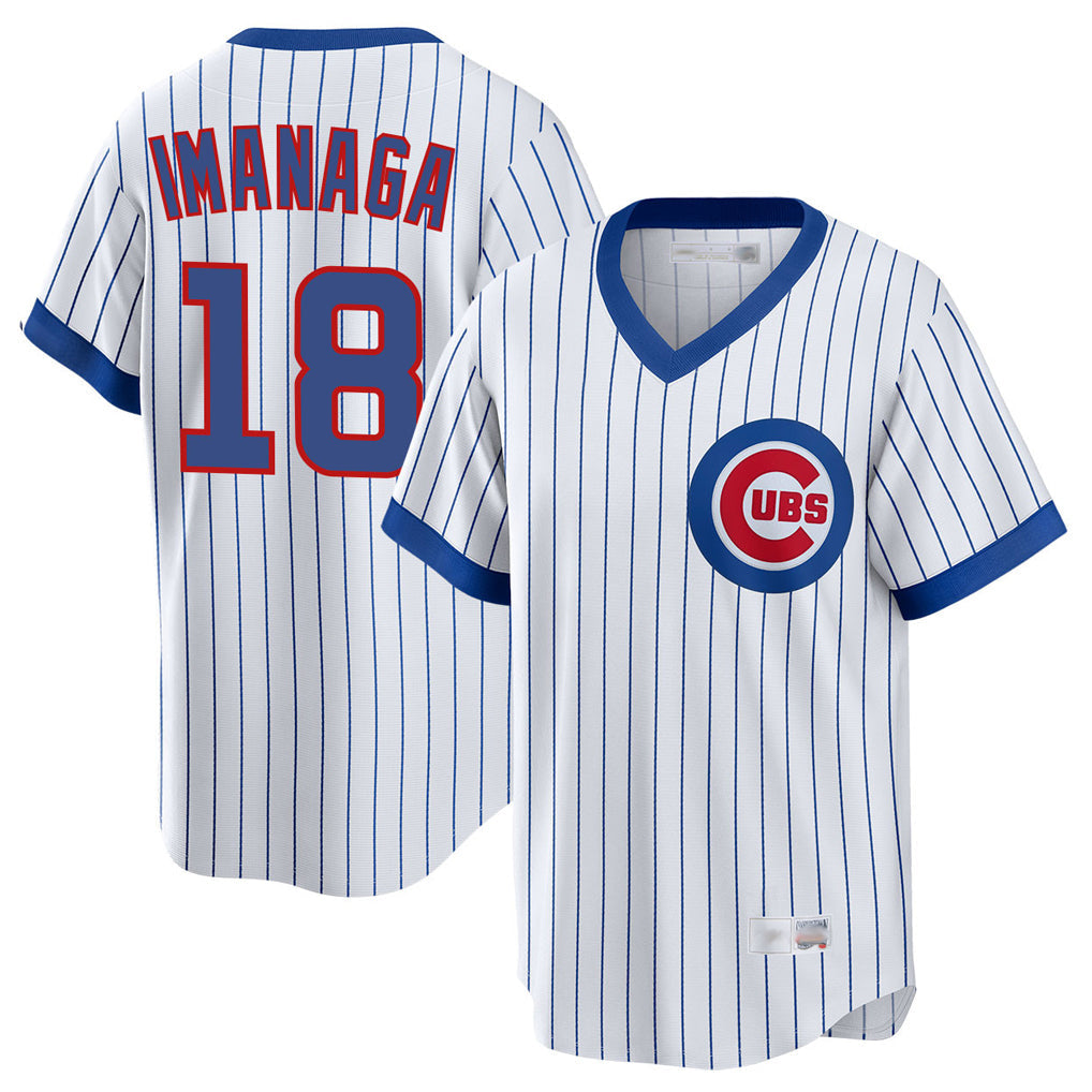 Kooe C.Cubs #18 Shota Imanaga Player White T-shirt Cooperstown Collection Limited Stitched Jerseys