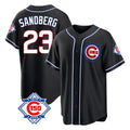 Kooe C.Cubs #23 Ryne Sandberg Player Black Fashion Out 150th Anniversary Game Stitched Jerseys