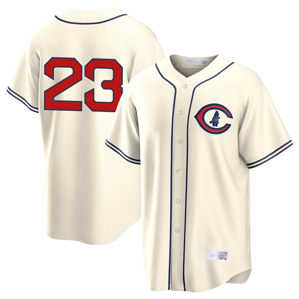 Kooe C.Cubs #23 Ryne Sandberg Player Cream Field of Dreams Home Game Stitched Jerseys