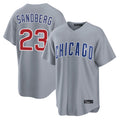 Kooe C.Cubs #23 Ryne Sandberg Player Gray Home Game Stitched Jerseys