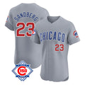 Kooe C.Cubs #23 Ryne Sandberg Player Gray Road 150th Anniversary Limited Elite Home Stitched Jerseys