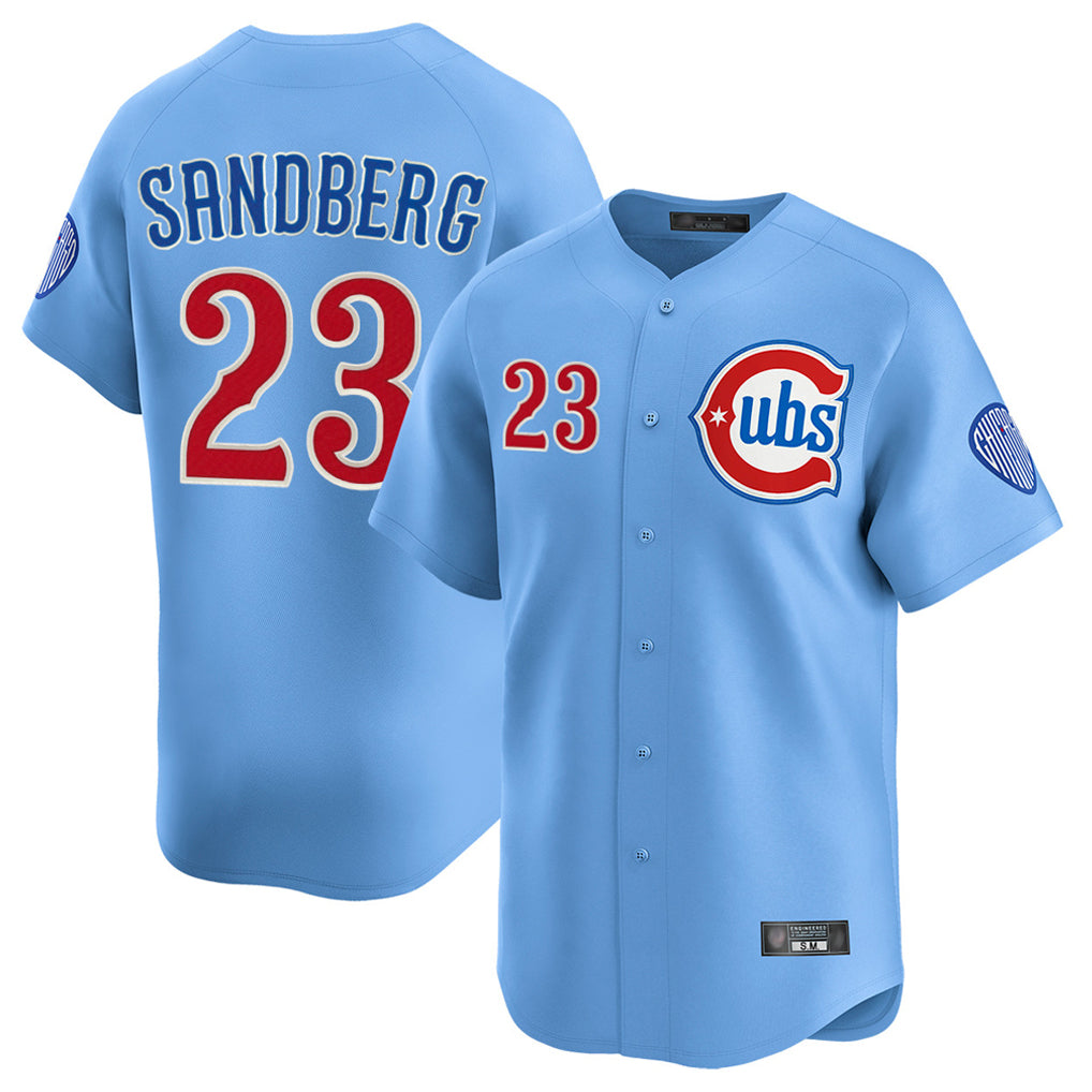 Kooe C.Cubs #23 Ryne Sandberg Player Light Blue Limited Home Stitched Jerseys