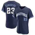 Kooe C.Cubs #23 Ryne Sandberg Player Navy City Connect Limited Elite Home Stitched Jerseys