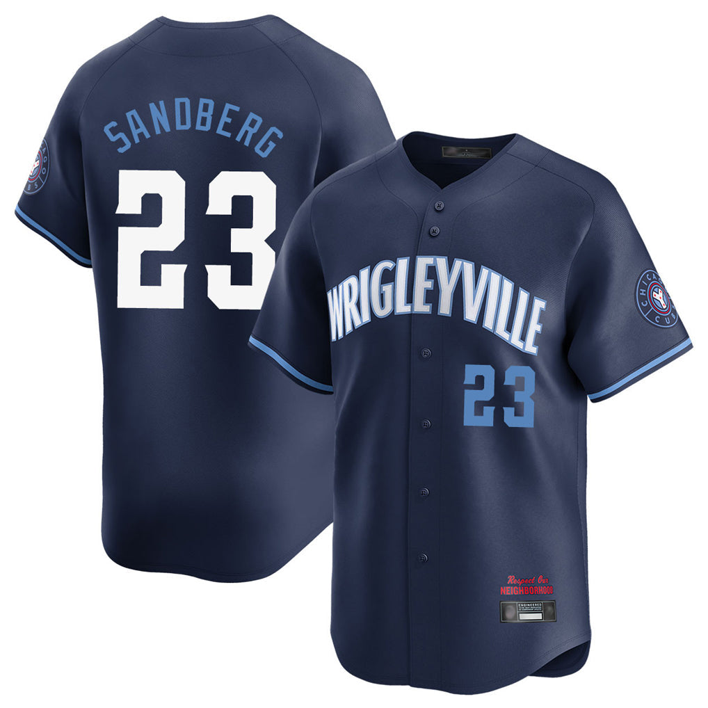 Kooe C.Cubs #23 Ryne Sandberg Player Navy City Connect Limited Home Stitched Jerseys