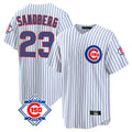Kooe C.Cubs #23 Ryne Sandberg Player White 150th Anniversary Home Game Stitched Jerseys