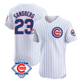 Kooe C.Cubs #23 Ryne Sandberg Player White 150th Anniversary Limited Elite Home Game Stitched Jerseys
