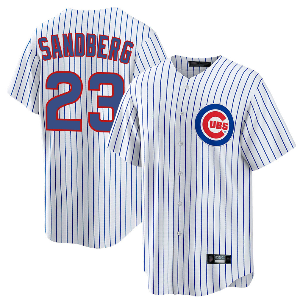 Kooe C.Cubs #23 Ryne Sandberg Player White Game Home Stitched Jerseys