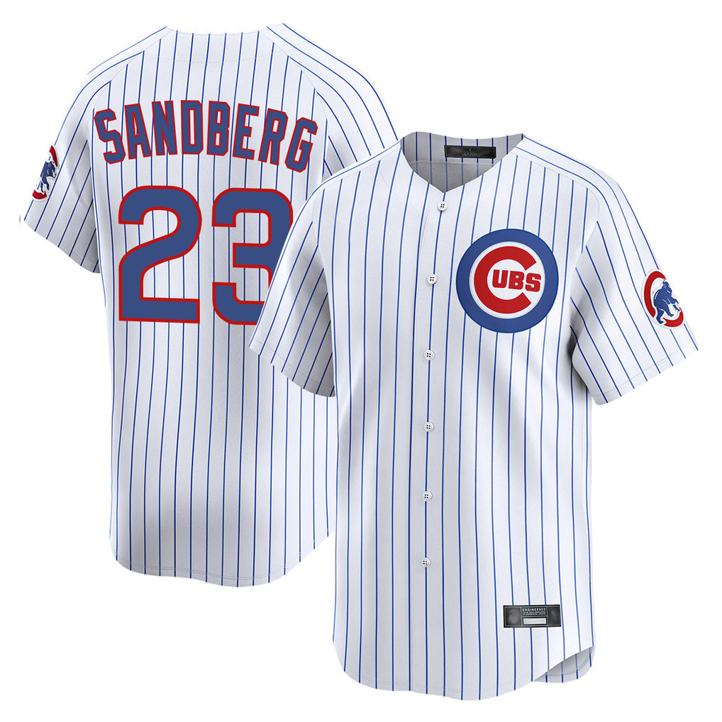Kooe C.Cubs #23 Ryne Sandberg Player White Pinstripe Vapor Premier Limited Home Stitched Jerseys