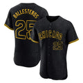 Kooe C.Cubs #25 Mois¨¦s Ballesteros Player Black Snake Skin City Limited Elite Home Game Stitched Jerseys