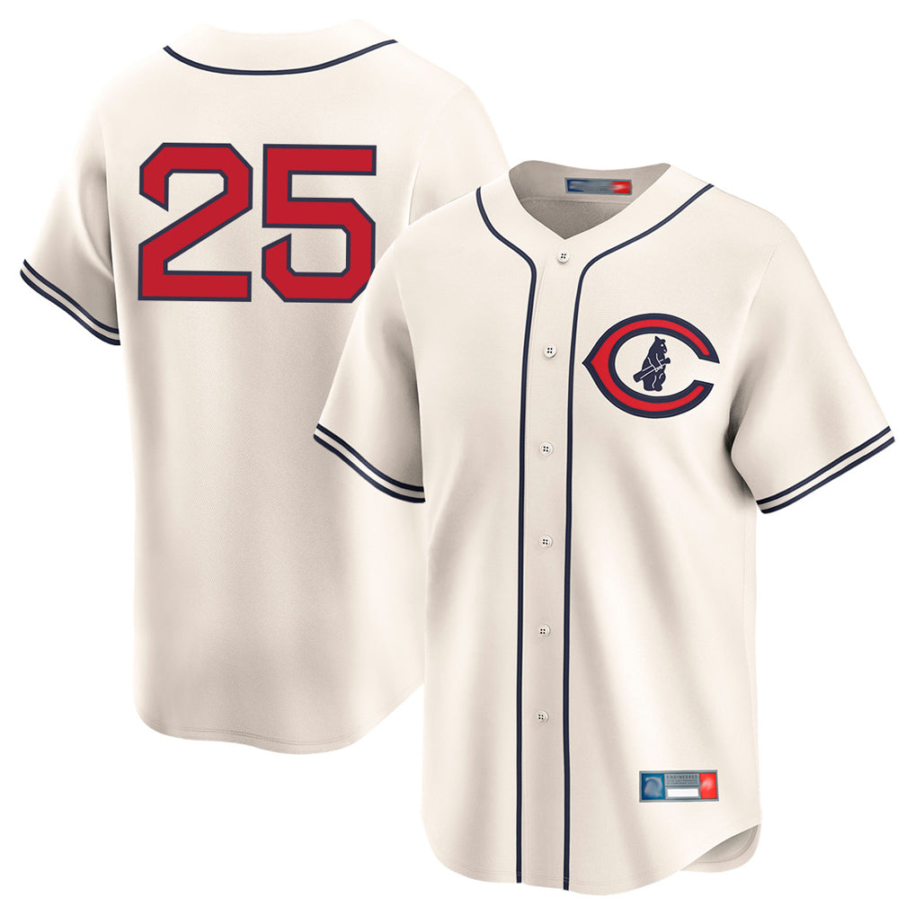 Kooe C.Cubs #25 Mois¨¦s Ballesteros Player Cream Field of Dreams Limited Home Game Stitched Jerseys