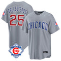 Kooe C.Cubs #25 Mois¨¦s Ballesteros Player Gray 150th Anniversary Home Game Stitched Jerseys