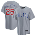 Kooe C.Cubs #25 Mois¨¦s Ballesteros Player Gray Home Game Stitched Jerseys