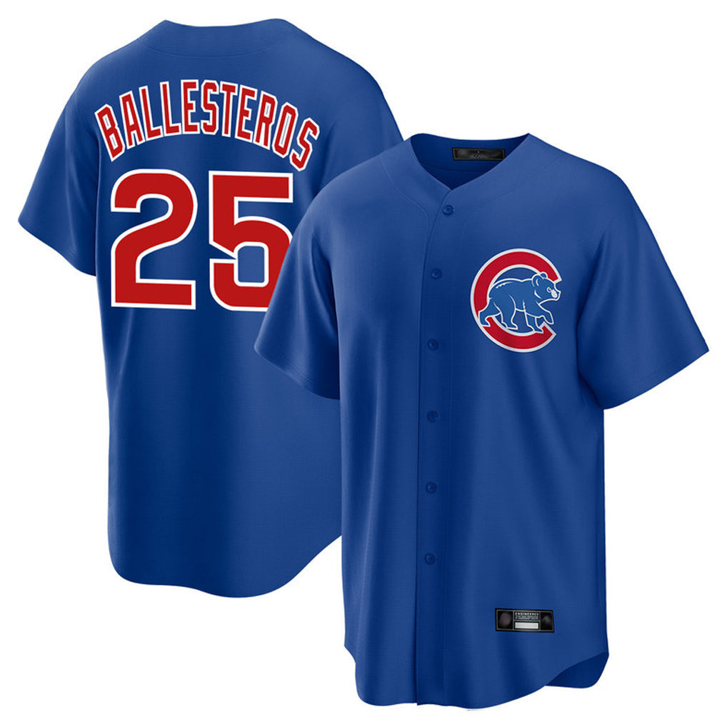 Kooe C.Cubs #25 Mois¨¦s Ballesteros Player Royal Home Game Stitched Jerseys