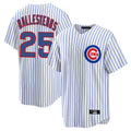 Kooe C.Cubs #25 Mois¨¦s Ballesteros Player White Game Home Stitched Jerseys
