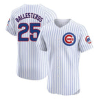 Kooe C.Cubs #25 Mois¨¦s Ballesteros Player White Limited Elite Home Game Stitched Jerseys