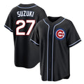Kooe C.Cubs #27 Seiya Suzuki Player Black Fashion Out Game Stitched Jerseys