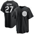 Kooe C.Cubs #27 Seiya Suzuki Player Black Game Stitched Jerseys
