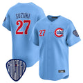 Kooe C.Cubs #27 Seiya Suzuki Player Blue Vapor Premier Limited Home Stitched Jerseys