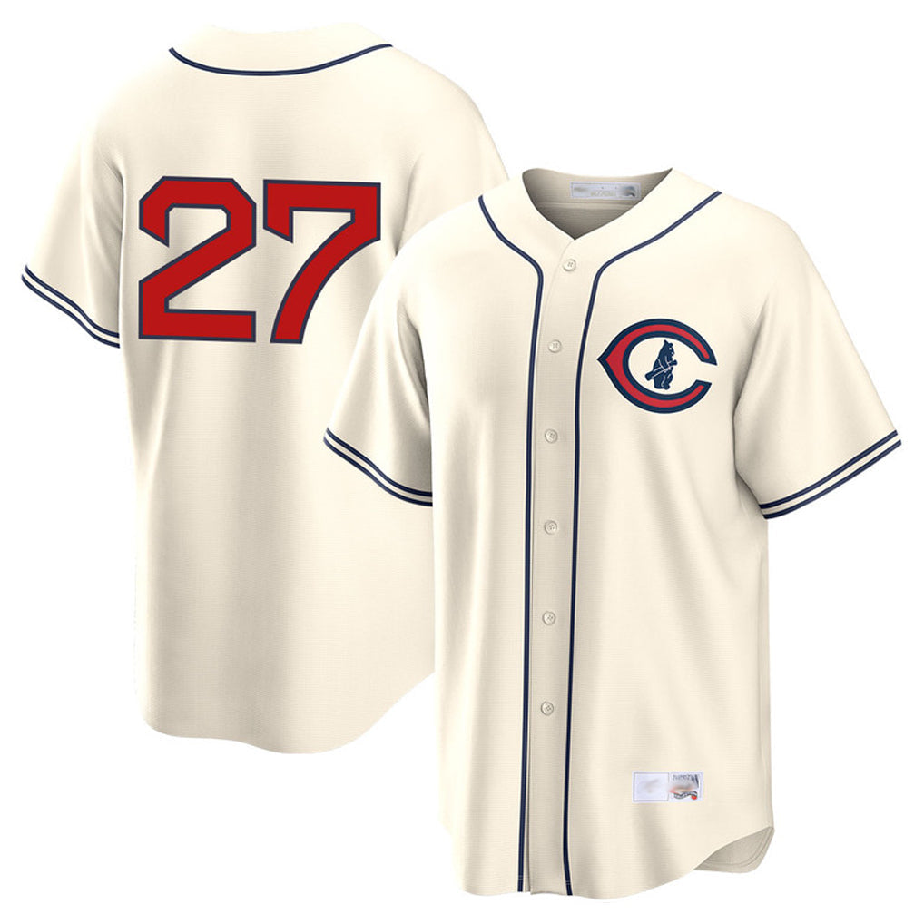 Kooe C.Cubs #27 Seiya Suzuki Player Cream Field of Dreams Home Game Stitched Jerseys