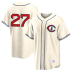 Kooe C.Cubs #27 Seiya Suzuki Player Cream Field of Dreams Home Game Stitched Jerseys