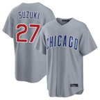 Kooe C.Cubs #27 Seiya Suzuki Player Gray Home Game Stitched Jerseys