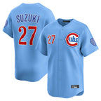Kooe C.Cubs #27 Seiya Suzuki Player Light Blue Limited Home Stitched Jerseys