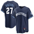 Kooe C.Cubs #27 Seiya Suzuki Player Navy City Connect Home Game Stitched Jerseys
