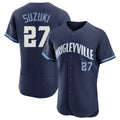Kooe C.Cubs #27 Seiya Suzuki Player Navy City Connect Limited Elite Home Stitched Jerseys