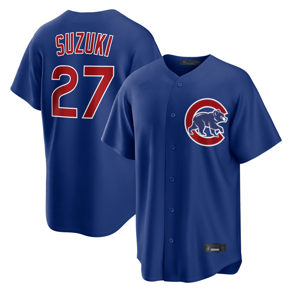 Kooe C.Cubs #27 Seiya Suzuki Player Royal Home Game Stitched Jerseys