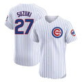 Kooe C.Cubs #27 Seiya Suzuki Player White Limited Elite Home Game Stitched Jerseys