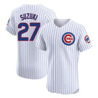Kooe C.Cubs #27 Seiya Suzuki Player White Limited Elite Home Game Stitched Jerseys