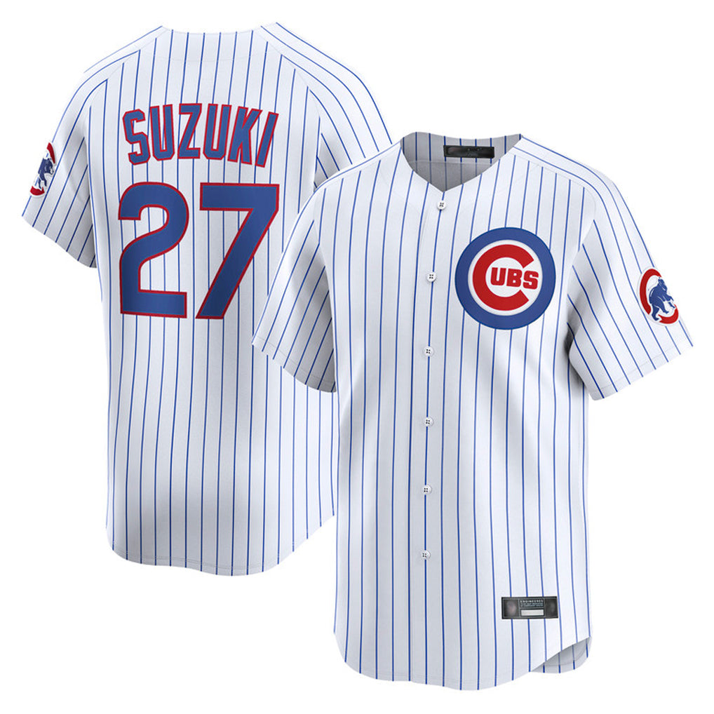 Kooe C.Cubs #27 Seiya Suzuki Player White Limited Home Game Stitched Jerseys
