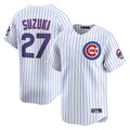 Kooe C.Cubs #27 Seiya Suzuki Player White Limited Home Game Stitched Jerseys