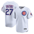Kooe C.Cubs #27 Seiya Suzuki Player White Limited Home Game Stitched Jerseys