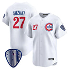 Kooe C.Cubs #27 Seiya Suzuki Player White Vapor Premier Limited Home Stitched Jerseys