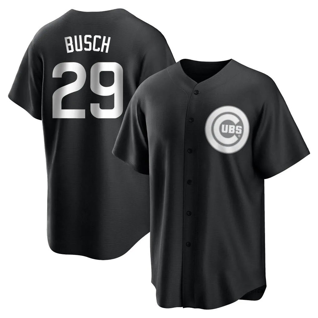 Kooe C.Cubs #29 Michael Busch Player Black Game Stitched Jerseys