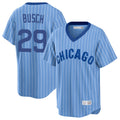 Kooe C.Cubs #29 Michael Busch Player Blue T-shirt Cooperstown Collection Limited Stitched Jerseys